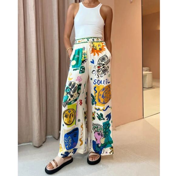 Alemais Soleil Silk Pants Ivory - Picture 12 of 12